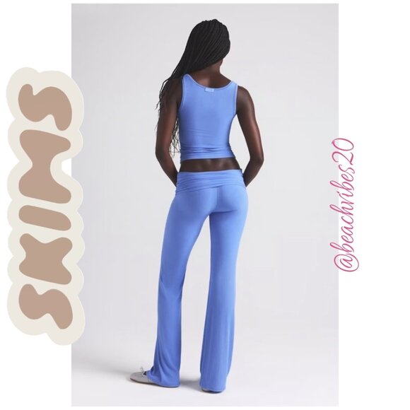 SKIMS Soft Lounge Foldover Pant Cielo Small NWOT - Picture 2 of 5